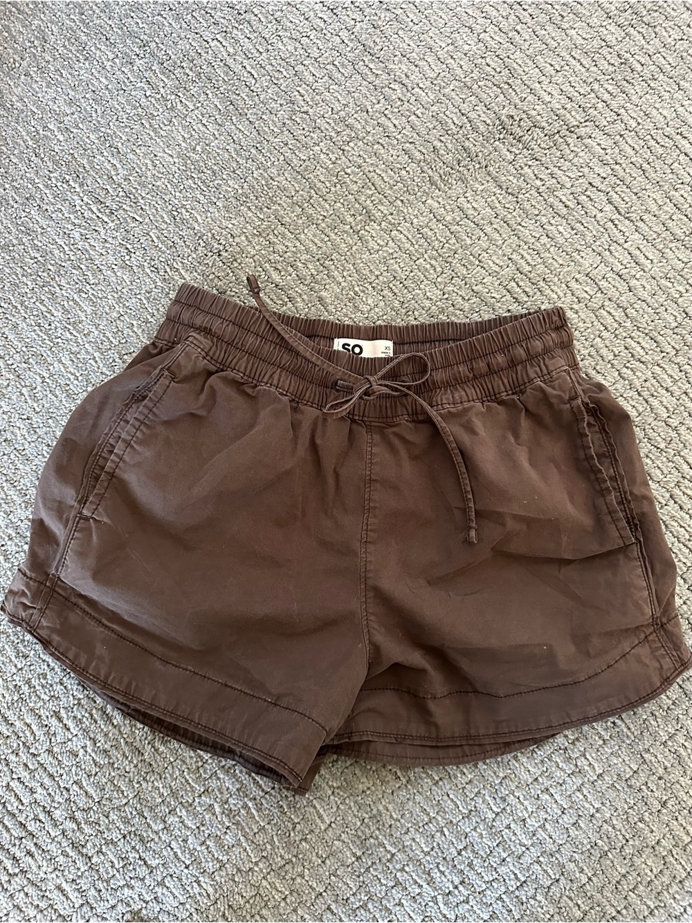 SO Brown Drawstring Women's Shorts